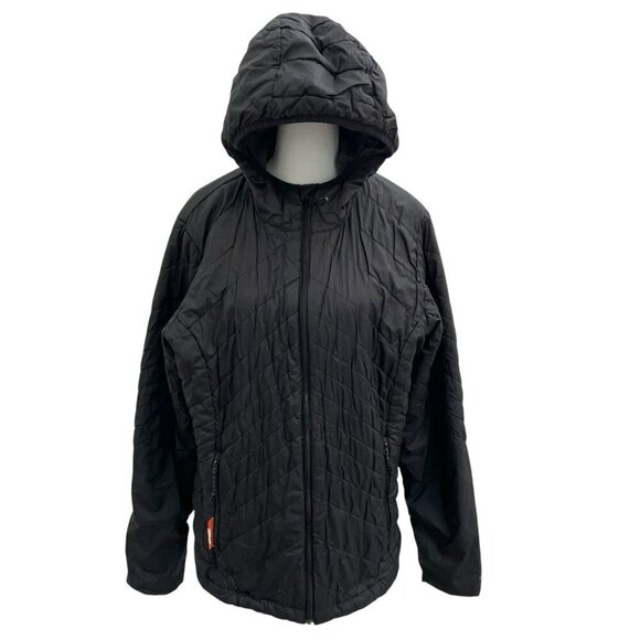 Icebreaker MerinoLoft Wool Quilted Full Zip Jacket Hooded Black Women's size XL - Picture 1 of 16